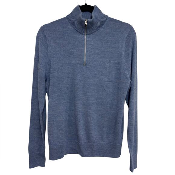 J. Crew Factory Men’s Machine-Washable Merino Wool-Blend Half-Zip Sweater - S - Picture 1 of 5
